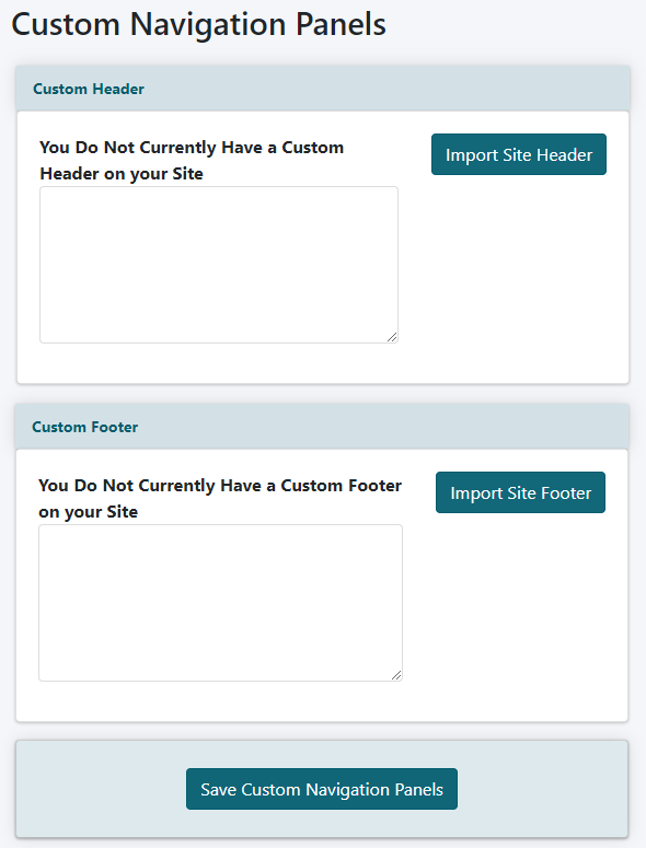 Creating a Custom Header