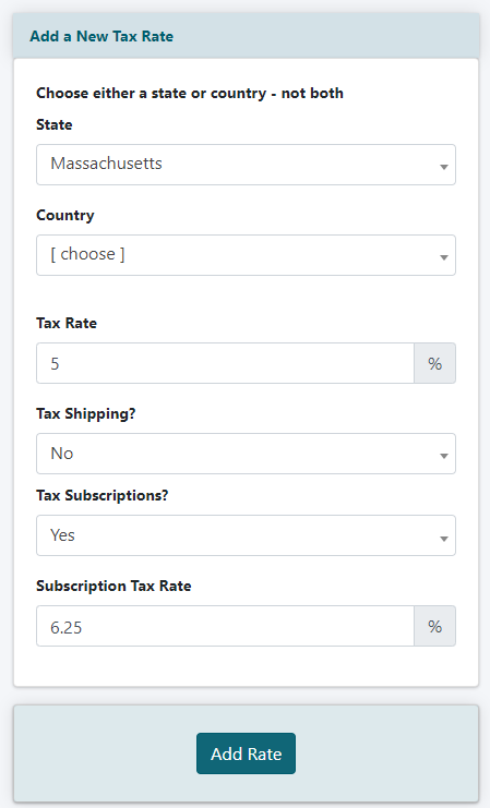 Subscription Tax