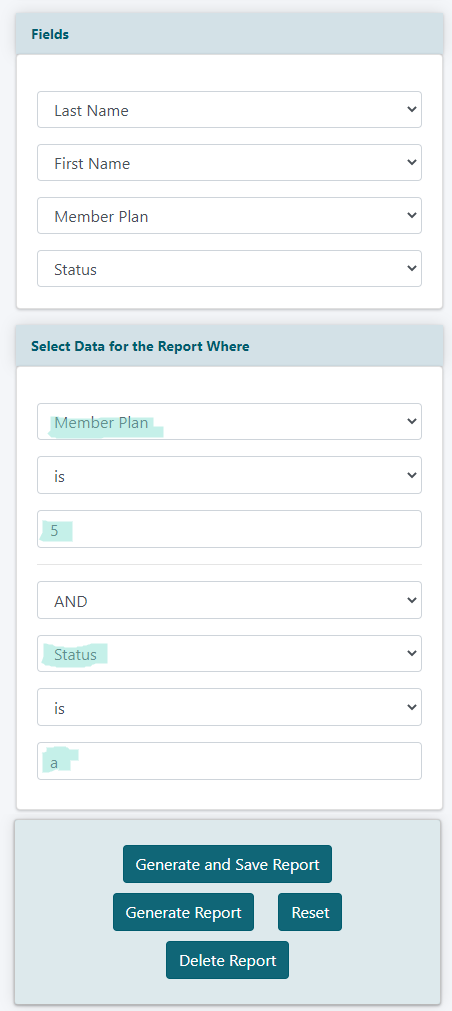 Run a Report of All Members in a Particular Member Plan