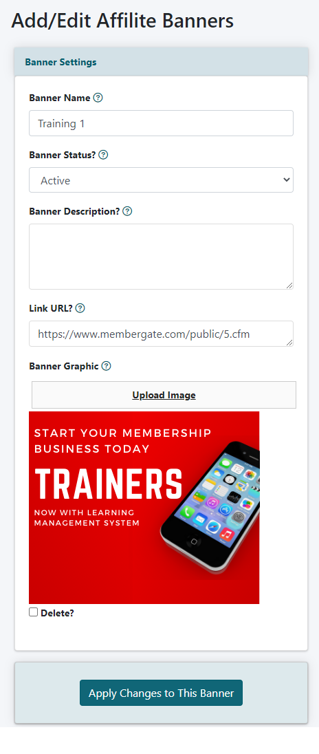 How do I add banners and edit text links for my affiliate program?