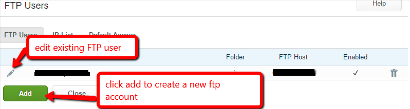 FTP Login Information